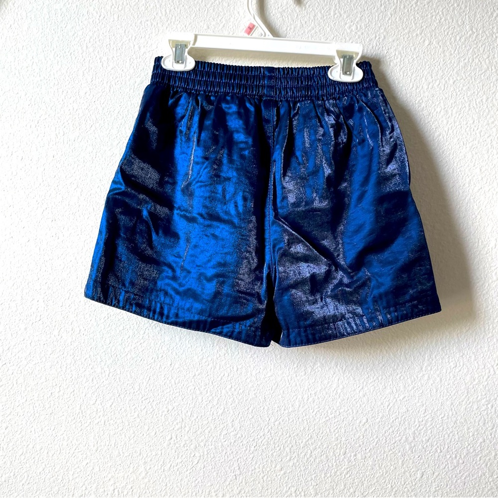 Blue size S Shorts Side Pockets Elastic Waistband